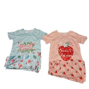 Sweet Dreams Kids Pajamas Set - Blue and Pink